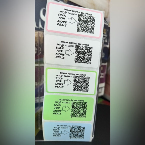 100 QR Code Custom Stickers Personalized Stickers w/ Your Closet Design2 - Picture 4 of 4